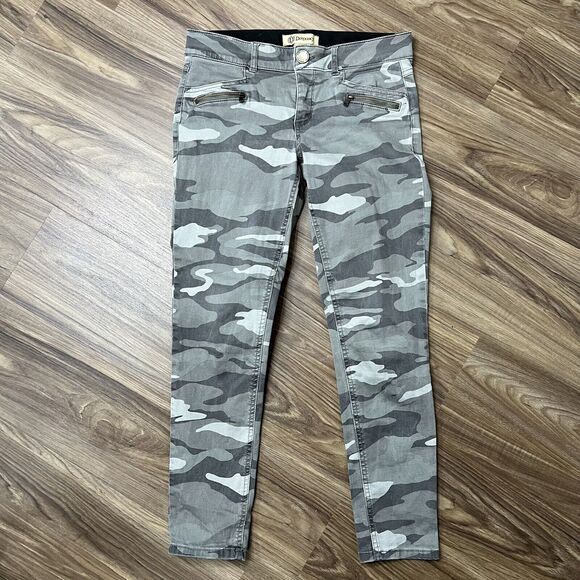 Democracy Size 6 Jeans “Ab”technology Skinny Leg Cropped Crop Camo Green Women’s - Picture 3 of 12